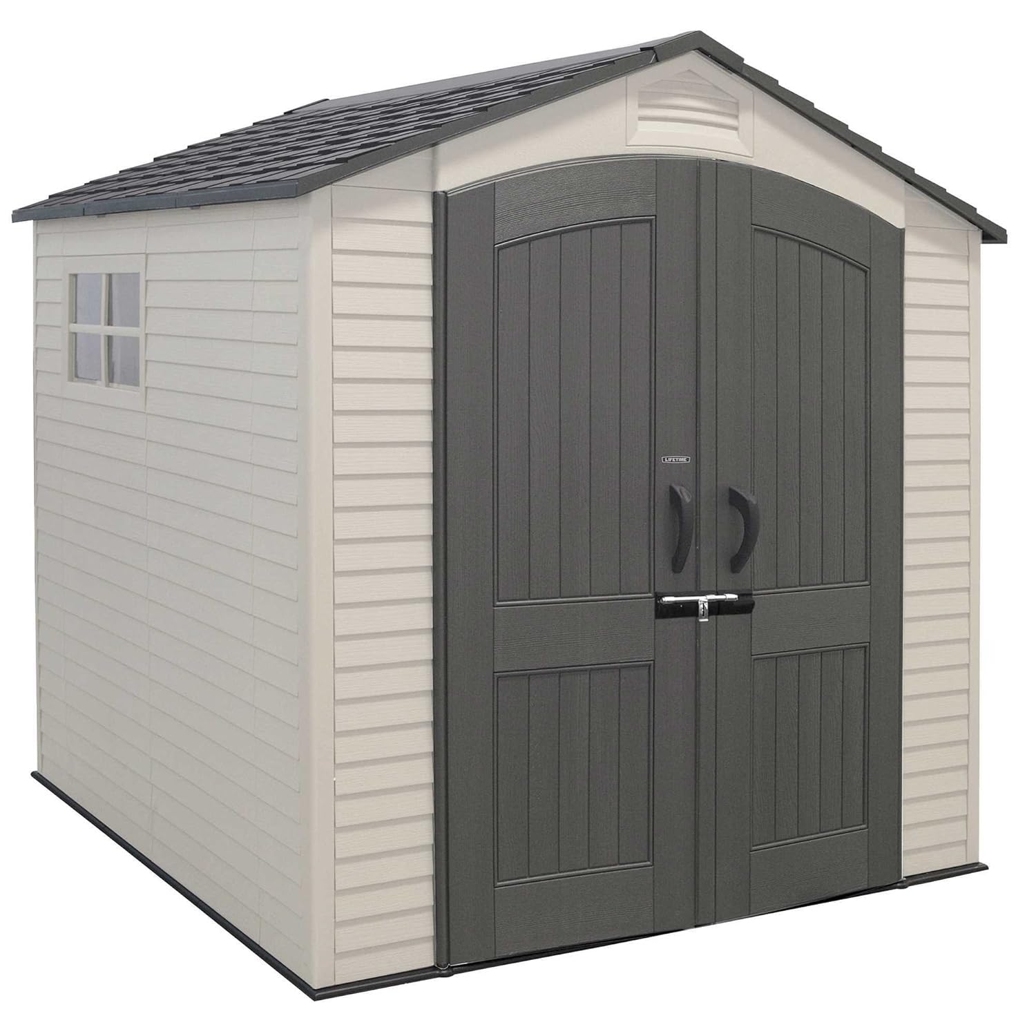 81fxsCvPn7L._SL1500_.jpg Lifetime 60190 7 x 7ft Heavy Duty Plastic Shed, Beige - Image 1