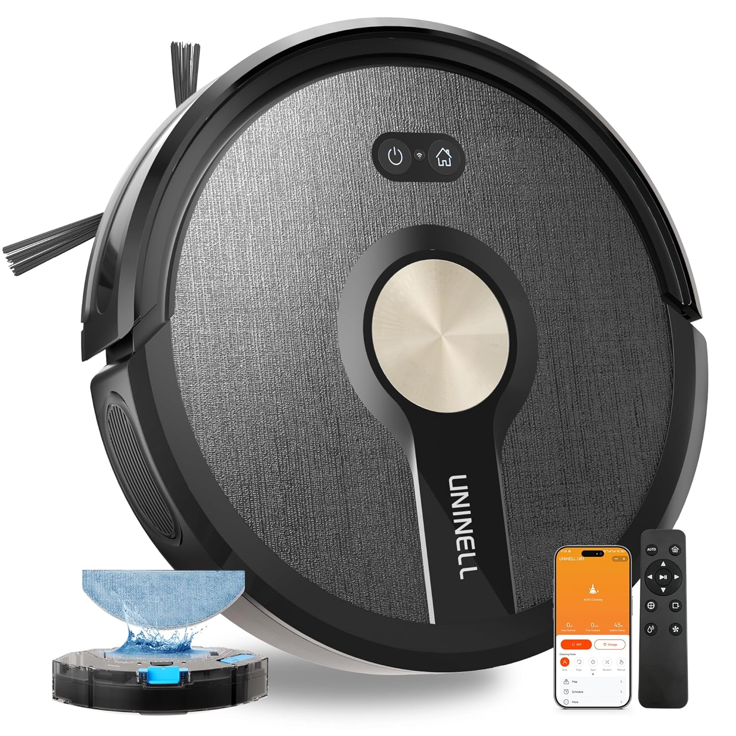 81g4zdn1Q3L._SL1500_.jpg UR1 Robot Vacuum Cleaner with Mop, Robotic Vacuum with 5000Pa Super Suction, 180min, Ultra Slim with Auto Carpet Boost, APP Remote Voice Control, Ideal for Carpets Hard Floors… - Image 1