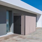 SideMate PLUS 4 x 8 (2.95 m2) Plastic Garden Shed with Metal Foundation Kit, Reversible Door, Strong Metal Roof Structure, Maintenance-Free Vinyl Shed – Dark Grey - Image 2