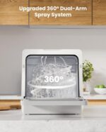 2025 NEW Upgraded Table Top Dishwasher with Water Softener and Enhanced Energy Efficiency, Portable Dishwasher with 8 Wash Programs, Child Lock & Delayed Start Function, No… - Image 6