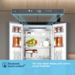 Door Fridge Freezer 485L, Total No Frost, Silver, 69.4D x 70.4W x 200H cm, E Rated - Image 9