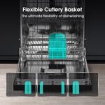HS622E90BUK Freestanding Standard Dishwasher 85cm High – E Rated, Black, 24 x 23 x 33 inches (L x W x H) [Energy Class E] - Image 6