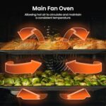 HDUKC60B 60cm Electric Cooker with Ceramic Hob-Black, A Rated Double Oven 50L/80L [Energy Class A] - Image 10