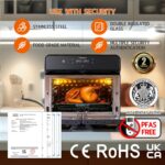22L Dual Zone Air Fryer Oven With Rotisserie,Large Double Air fryers Mini Ovens Digital 2400W 10 in 1 Airfryer Countertop Convection Oven electric and… - Image 6