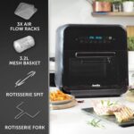 Breville Halo Rotisserie Air Fryer | Digital Extra Large Air Fryer Oven | 10 L | FryBake & Dehydrate | 2000 W | Energy Efficient | Black and Grey [VDF127] - Image 6