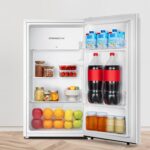 82L Under Counter Fridge with LED Lighting, Adjustable Temperature Control, Reversible Door and 3 star Ice Box, White, E rated - Image 5