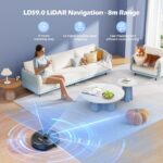Lubluelu Robot Vacuum Cleaner with Mop, Upgraded 5500Pa Robotic Vacuums with Lidar Navigation, 5 Maps, Smart NO-GO Zones, WiFi/App/Alexa, 3 in 1 Robotic Vacuum for Pet Hair,… - Image 3