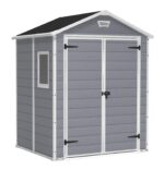 Keter Manor Outdoor Garden Storage Shed, Grey, 4 x 3 ft - Image 10
