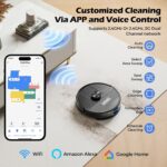 Lubluelu Robot Vacuum Cleaner with Mop, Upgraded 5500Pa Robotic Vacuums with Lidar Navigation, 5 Maps, Smart NO-GO Zones, WiFi/App/Alexa, 3 in 1 Robotic Vacuum for Pet Hair,… - Image 5