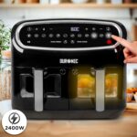 XXL Air Fryer AF34 BK 10L Digital Family Size Air Fryers Oil Free Triple Drawers 10in1 Dual Zone Extra Large AirFryer for Family Cooking with Dishwasher Safe Non-Stick… - Image 7