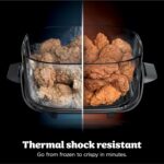 CRISPi Portable Air Fryer, 3.8L, 4-in-1: Air Fry, Roast, Keep Warm, Recrisp, Space Saving Compact Design, 2x Removable Glass Containers & Lids, 1700W, Stone FN101UKST - Image 5