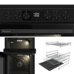 HDCEC5C10B Freestanding Ceramic Electric Cooker with Double Oven 69/43 Litres – Black, A Rated Double Oven [Energy Class A] - Image 4