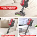 Akitas V10A Cordless Vacuum Cleaner 450W BLDC Motor 45kPa Suction 60min Runtime Lightweight Stick & Handheld LED Power Brush with Green Light Tangle-Free Ideal for Carpet Hard… - Image 7