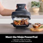 Portable Air Fryer, 3.8L, 4-in-1: Air Fry, Roast, Keep Warm, Recrisp, Space Saving Compact Design, 2x Removable Glass Containers & Lids, 1700W, Cyber Space Blue… - Image 4