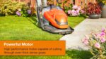 Plus 360V Hover Collect Lawn Mower – 1800W Motor, 36cm Cutting Width, 26 Litre Grass Box, Folds Flat, 10m Cable Length, Orange and Grey - Image 5