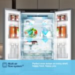 Door Fridge Freezer 485L, Total No Frost, Silver, 69.4D x 70.4W x 200H cm, E Rated - Image 8