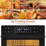 30L Air Fryer Oven XXL with Rotisserie, Mini Oven with 20 Programs, 9 Accessories, 360°Hot Air Circulation Technology, LED Touchscreen, Double-layered Glass Door, Recipe Book - Image 8
