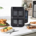 Salter VertiCook View Stackable Air Fryer – Vertical Double Drawer, Cook On 4 Levels, XL 9L Capacity – 2 x 4.5L Baskets, 2 Drawers & 2 Racks, Space Saving, 12 Functions, Sync &… - Image 8