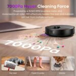 MONSGA MS1 Robot Vacuum Cleaner with Mop, 7000Pa Robotic Vacuum with Lidar Navigation, 180mins Runtime, 5 Editable Maps, APP/Remote/Voice Control, Ideal for Hard Floors and Carpets - Image 2