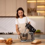 Full Metal Stand Mixer, 5L Kitchen Food Mixer for Baking with Stainless Steel Dough Hook, Whisk, Beater, Flexible Beater, Universal Attachment Hub, 8 Speeds & Timer Function… - Image 9