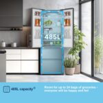 Door Fridge Freezer 485L, Total No Frost, Silver, 69.4D x 70.4W x 200H cm, E Rated - Image 5