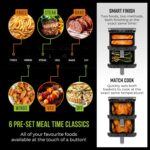 Tower T17190GRP Vortx XL Dual Stack Air Fryer with Digital Control Panel, Space Saving Design, 6 Preset Cooking Modes, Match Cook & Smart Finish Functions, 2460W, 11L, Graphite… - Image 4