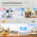 Table Top Dishwasher, Mini Countertop Dishwasher with 6+3 Programs, Steam Wash, Baby Care & Fruit Wash, No plumbing, Delay Start, 72H Storage, Perfect for Singles or… - Image 3