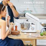 Stand Mixer, 5L Food Mixer for Baking, 6 Speeds and Pulse Setting, 1400W Cake Electric Kitchen Mixer with Dough Hook, Whisk, Stainless Steel Bowl, Splash Guard, Beater,… - Image 8