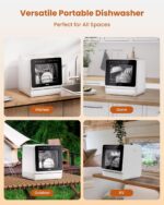 2025 NEW Upgraded Table Top Dishwasher with Water Softener and Enhanced Energy Efficiency, Portable Dishwasher with 8 Wash Programs, Child Lock & Delayed Start Function, No… - Image 10