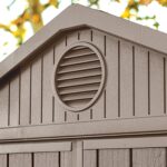 6x8ft Outdoor Resin Garden Shed – Brown Evotech+ Wood-Look | Waterproof Resin Storage for Tools & Bikes | Double Doors | Lockable | 15 Yr Warranty | Zero Maintenance - Image 5