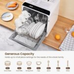 Table Top Dishwasher, Mini Countertop Dishwasher with 6 Programmes and Built-in 5 Litre Water Tank, No Connection Required, Baby Supplies, and Air Drying Function for Homes… - Image 3