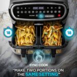 XXL Air Fryer AF34 BK 10L Digital Family Size Air Fryers Oil Free Triple Drawers 10in1 Dual Zone Extra Large AirFryer for Family Cooking with Dishwasher Safe Non-Stick… - Image 4