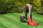 380R Electric Rotary Lawn Mower – 38 cm Cutting Width, 45 Litre Grass Box, Close Edge Cutting, Rear Roller, Central Height Adjust, Space Saving Storage Features - Image 5