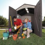 Lifetime 60190 7 x 7ft Heavy Duty Plastic Shed, Beige - Image 4