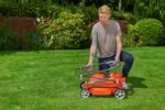 380R Electric Rotary Lawn Mower – 38 cm Cutting Width, 45 Litre Grass Box, Close Edge Cutting, Rear Roller, Central Height Adjust, Space Saving Storage Features - Image 6