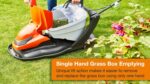 Plus 360V Hover Collect Lawn Mower – 1800W Motor, 36cm Cutting Width, 26 Litre Grass Box, Folds Flat, 10m Cable Length, Orange and Grey - Image 6