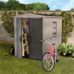Keter Factor Outdoor Apex Double Door Garden Storage Shed 6 x 6ft Beige Brown Wood effect | Fade Free | All Weather Resistant | Safe and Secure | Zero Maintenance | 15 year… - Image 6