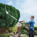 Pole Hedge Trimmer Cordless – Long Reach Telescopic Extendable Cutter for Hedges, Bushes, Branches, Shrubs – 2x 20V Batteries, Charger, Harness, 135° Adjustable Head,… - Image 8