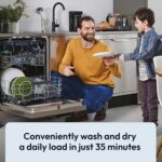 CDPH 2L1049B-80 Freestanding 10 Place Setting Slimline 45cm Dishwasher, 5 Programmes, Quick wash, Black - Image 7