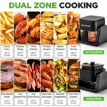 Air Fryer and Grill, 4 Litre Airfryer, 7 in 1, Preset Cook Modes, Transparent Fry Bowl, Cook Shrimp, Steak, Fries, 4L Glass Air Fryer and 1.2L Grill, Black - Image 3