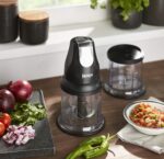 Express Chop Mini Herb & Vegetable Chopper, Chops, Minces & Purees to Make Sauces, Dips, Food Purees & Soups, Black NJ1002UKBK - Image 2