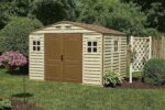 WoodSide 10 x 8 (8.02 m2) Plastic Garden Shed with 3 Fixed Windows & Metal Foundation Kit, Strong Metal Roof Structure Fire Retardant and Maintenance-Free Storage Shed -… - Image 2