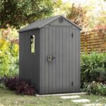 Keter Darwin Outdoor Apex Single Door Garden Storage Shed 6 x 4ft Grey Wood Look and Feel | Fade Free | All Weather Resistant | Safe and Secure | Zero Maintenance | 15 year… - Image 7