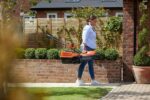 320V Wheeled Electric Lawnmower – 1300 W Motor, 32 cm Cutting Width, 30 Litre Grass Box, Soft Grip Handles, Orange and Grey - Image 4