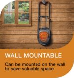 Turbo Lite 250 Electric Hover Lawn Mower – 1400 W, 25 cm Cutting Width, Ambidextrous Handles, Folds Flat, Orange - Image 8