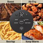 CRISPi Portable Air Fryer, 3.8L, 4-in-1: Air Fry, Roast, Keep Warm, Recrisp, Space Saving Compact Design, 2x Removable Glass Containers & Lids, 1700W, Stone FN101UKST - Image 9