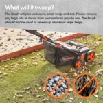 Artificial Grass Brush 1800W – Electric Lawn Sweeper Cleaner Machine, 45L Collection Bag, 12m Cable, 5 Adjustable Heights, 380mm Working Width, Foldable Handle - Image 3