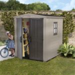 Keter Factor Outdoor Apex Double Door Garden Storage Shed 6 x 6ft Beige Brown Wood effect | Fade Free | All Weather Resistant | Safe and Secure | Zero Maintenance | 15 year… - Image 8